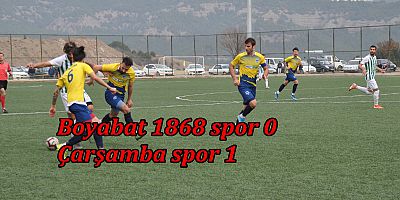 Boyabat 1868 Spor Evinde Çarşamba Spor'a 1-0  Mağlup Oldu