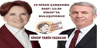 İYİ Parti lideri Meral Akşener ve Ankara Büyükşehir Belediye Başkanı Mansur Yavaş Sinop'a geliyor