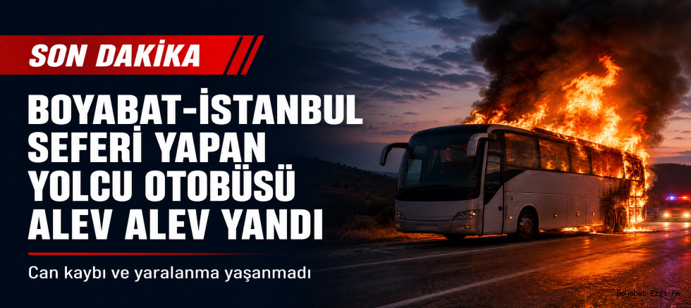 Bolu’da Boyabat Otobüsünde Motor Yangını: 35 Yolcu Tahliye Edildi