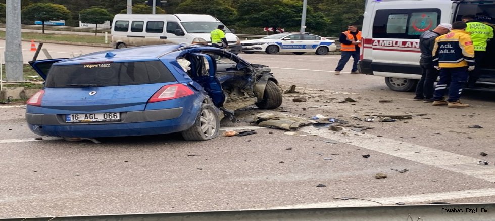 Boyabat Bölge Trafik Karşısında Şiddetli Kaza: 1 Yaralı