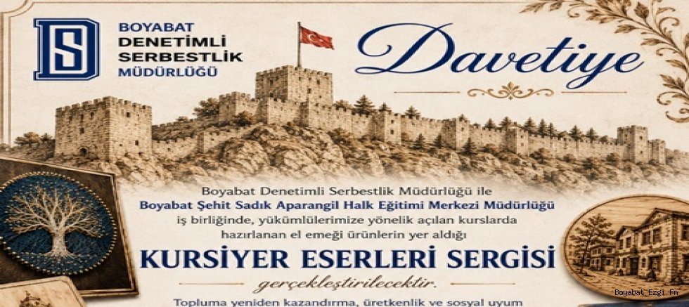BOYABAT DENETİMLİ SERBESTLİK YÜKÜMLÜLERİNİN EL EMEĞİ ESERLERİ GÖRÜCÜYE ÇIKIYOR