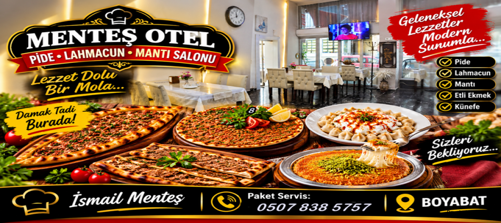 Boyabat Pide, Lahmacun ve Mantı Salonu Menteş Otel