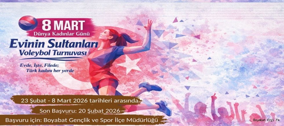 Boyabat’ta 8 Mart’a Özel “Evinin Sultanları” Voleybol Turnuvası