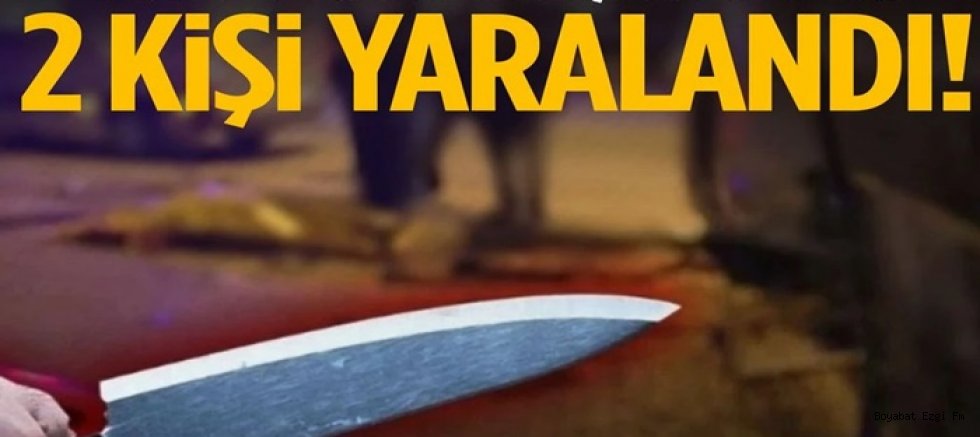 Boyabat'ta Bıçaklı Kavga 2 Kişi  Yaralandı