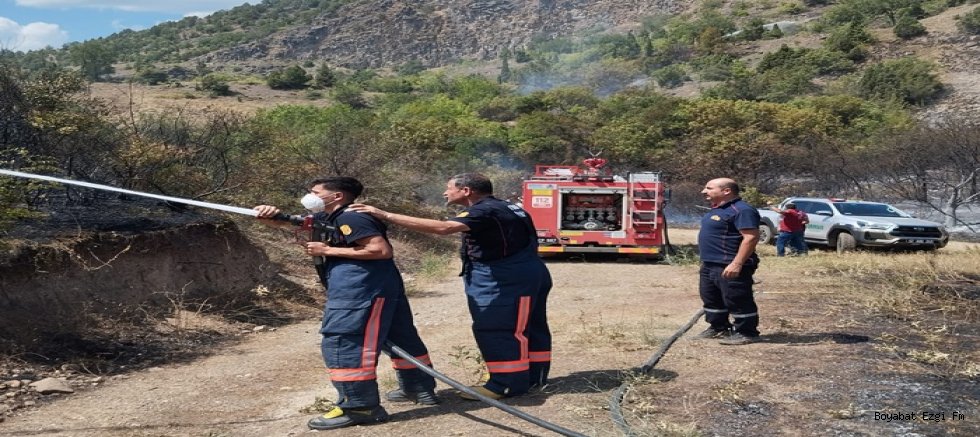 Boyabat'ta Orman Yangını Çeşme Deresi'ndeki Alevler Büyümeden Söndürüldü!