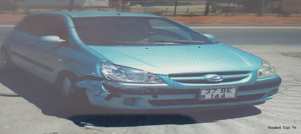 Boyabat'ta Yangına Giden İtfaiye Aracına Otomobil Çarptı!