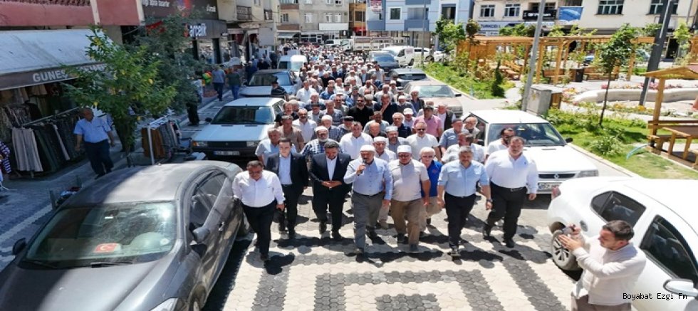 Durağan Belediyesi Yağmur ve Şükür Duası programı halk yürüyüşü