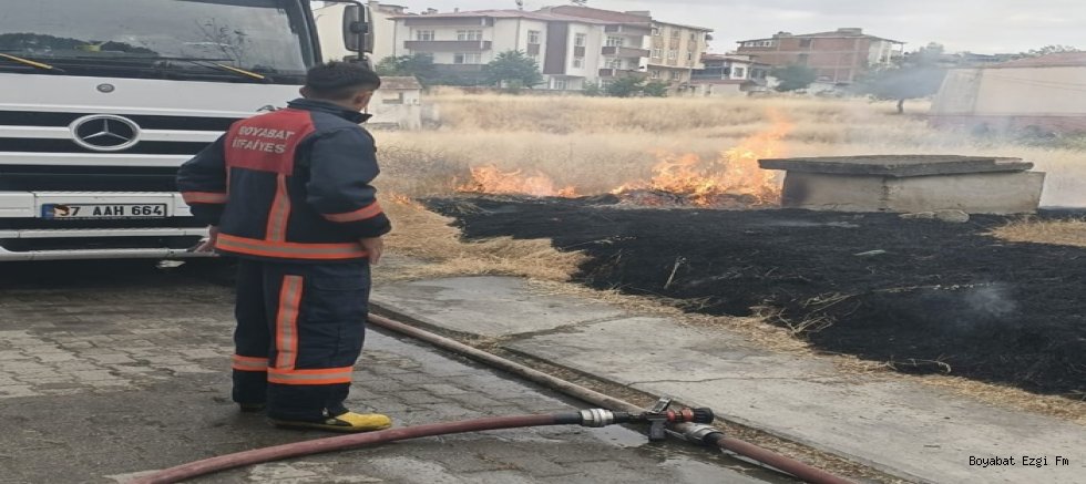  Otlar Boyabat İtfaiyesi Tarafından Kontrollü  Olarak İmha Edildi