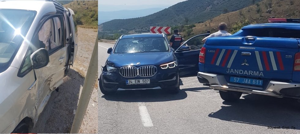 Sinop Boyabat Yolu Üzümlü Mevki Trafik Kazası 4 Yaralı