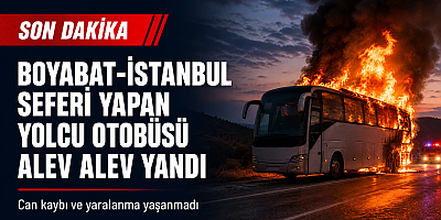 Bolu’da Boyabat Otobüsünde Motor Yangını: 35 Yolcu Tahliye Edildi
