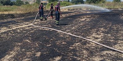 Boyabat'ta Alevler Ekiplerin Zamanında Müdahalesiyle Söndürüldü