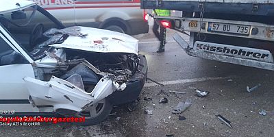 Boyabat'ta Aşırı Sis Trafik Kazasına Neden Oldu 1 Yaralı