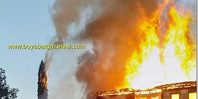boyabat_ahşap_ev_yandı_yangın