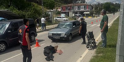 Boyabat’ta Trafik Kazası Engelli Aracına Otomobil Çarptı!
