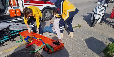 Kontrolünü Kaybeden Motosiklet Sürücüsü Yaralandı!