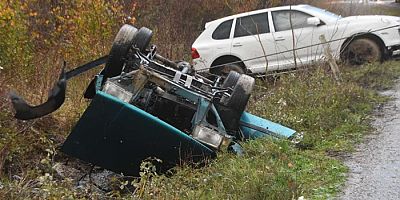 Sinop–Ayancık Yolunda Maddi Hasarlı Kaza