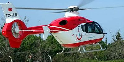 Sinop'ta ambulans helikopter anne karnından alınan 6 aylık bebek için havalandı.