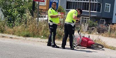 Sinop’ta Motosiklet Kazası Hastane Kavşağı'nda Sürücü Yaralandı