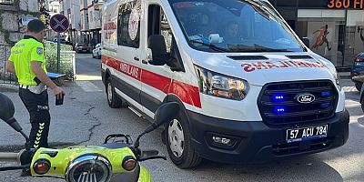 Sinop’ta Yokuş Aşağı İnen Motor Devrildi, 2 Kişi Yaralandı