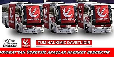 Yeniden Refah Partisi Boyabat Teşkilatı 16 Kasım Kongresi İçin Ankara’ya Gidiyor