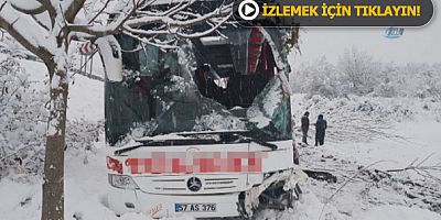 yolcu otobüsü uçuruma yuvarlandı!